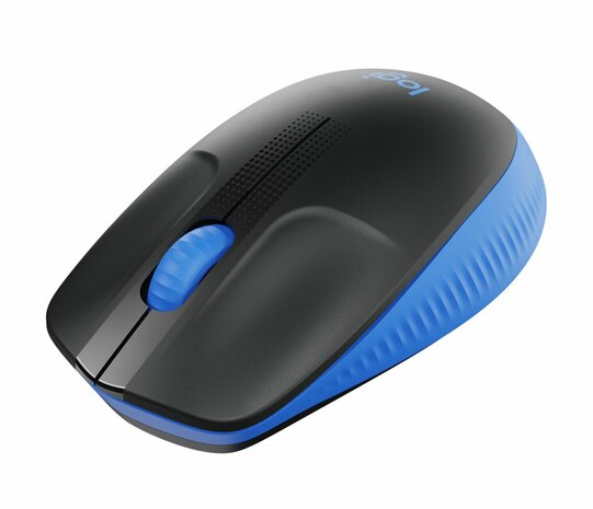 Logitech M190 | Ambidextrous Draadloze Muis | RF-Draadloos | 1000 DPI | Zwart/Blauw