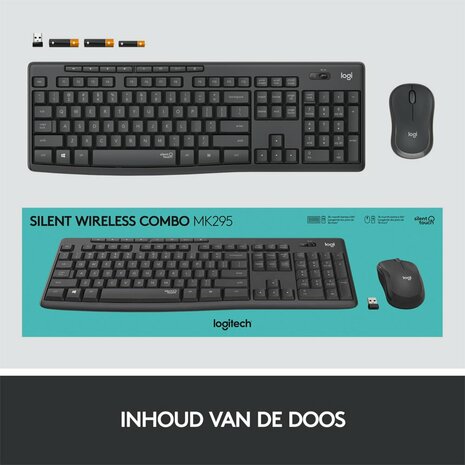 Logitech MK295 Silent | Draadloze Muis en Toetsenbordcombo | QWERTY
