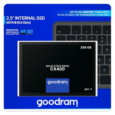 Goodram CX400 | 256GB SATA SSD | 2.5'' | 550MB/s