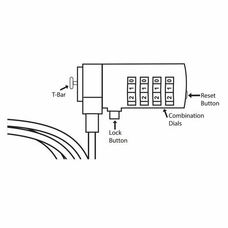 ACT kabelslot | Zilver | 1,5 m | AC9015