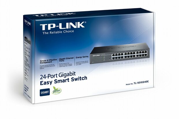 TP-LINK TL-SG1024DE Managed L2 Gigabit Ethernet (10/100/1000) Zwart