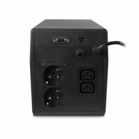 ACT Line-Interactive UPS AC2310 | 1000 VA Vermogen | 4 Uitgangen | Spanningstabilisatie met AVR | Beveiliging bij Netstoringen