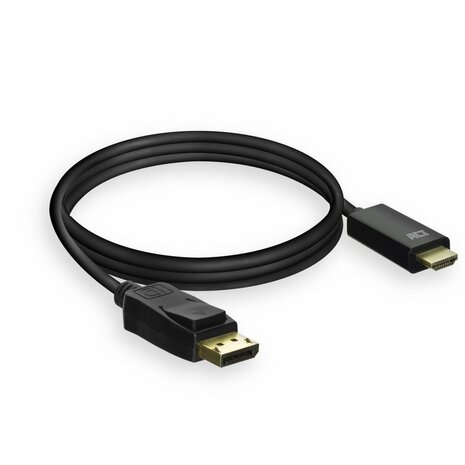 ACT AC7550 | DisplayPort naar HDMI Kabel | 1,8 m | Zwart