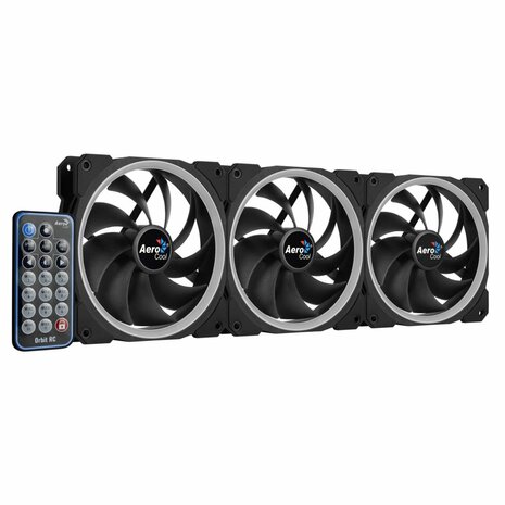 Aerocool Orbit RC 3x120MM RGB/GAMING +Remote 14.1dB