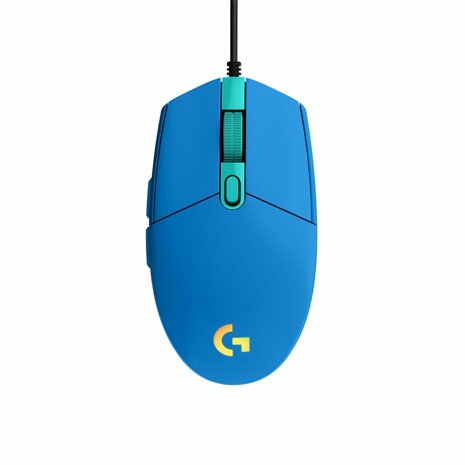 Logitech G G203 | Ambidrextrous Bedrade Gaming Muis | USB-A | 8000 DPI | Blauw | RGB