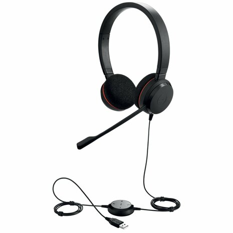 Jabra Evolve 20 MS | Bedraade On-Ear USB Headset | Zwart