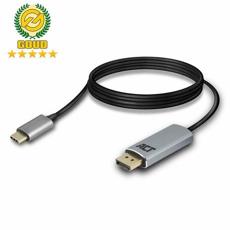 ACT AC7035 | USB-C naar DisplayPort Kabel | 1,8 m