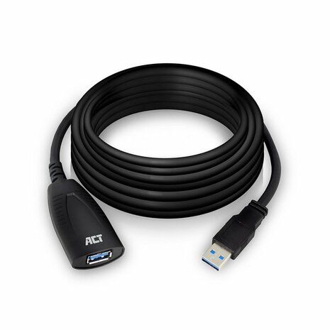 ACT AC6105 | USB 2.0 Booster | 5m | Zwart