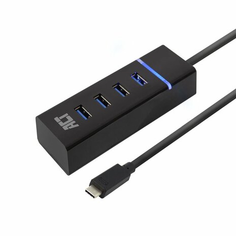 ACT AC6415 | Interface Hub | USB 3.2 Gen 1 (3.1 Gen 1) Type-C | 5000 Mbit/s | Zwart