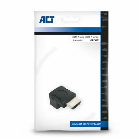 ACT haaks kabel-tussenstuk | HDMI | Zwart | AC7570