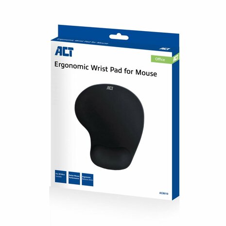 ACT AC8010 | Ergonomische Muismat | Zwart