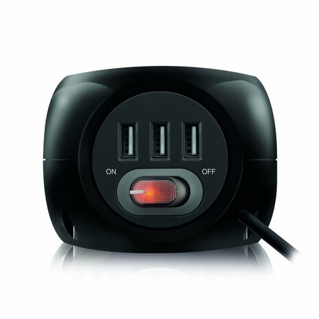 ACT AC2400 | Stekkerdoos | 3 Stopcontacten | Zwart