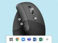 Logitech Lift | Ergonomische Draadloze Muis | RF-Draadloos + Bluetooth | 4000 DPI | Grafiet