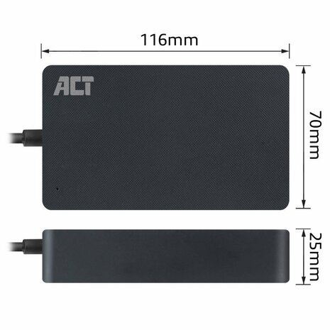 ACT AC2060 | Universele Compacte Notebook Lader | 90 Watt | 2,85 Meter