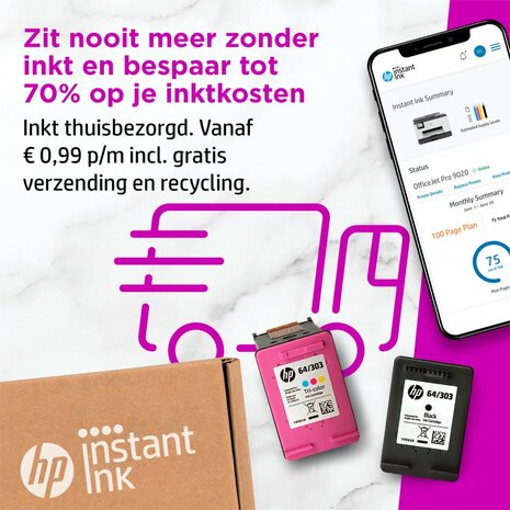 HP OfficeJet Pro 9022e AiO Inkjetprinter | 4800 x 1200 DPI | Wifi | Kleur