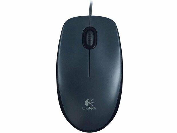 Logitech M90 | Ambidextrous Bedrade Muis | USB-A | 1000 DPI | Zwart