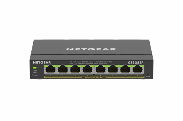 NETGEAR 8-Port Gigabit Ethernet PoE+ Plus Switch (GS308EP)