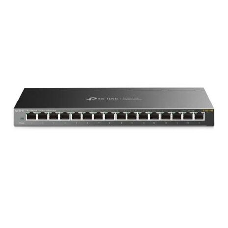 TP-LINK TL-SG116E Unmanaged Gigabit Ethernet (10/100/1000) Zwart