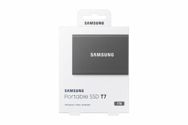 Samsung T7 Portable SSD | 1TB | 1.050MB/s | Grijs