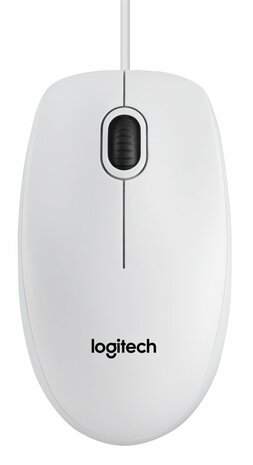Logitech B100 | Ambidextrous Bedrade Muis | USB-A | 800 DPI | Wit
