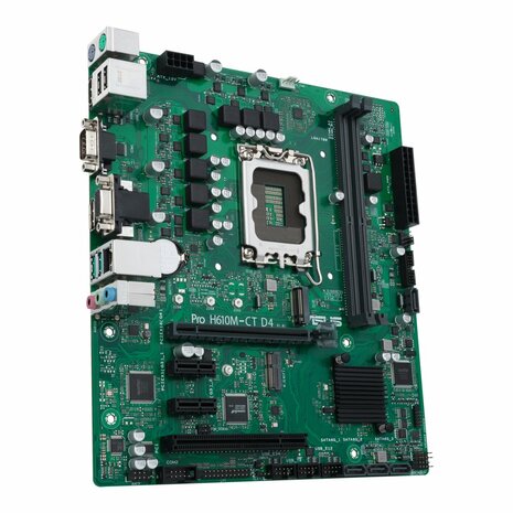 ASUS PRO H610M-C D4-CSM | Socket LGA 1700 | Intel H610 | 2xDDR4 | Micro-ATX | Moederbord