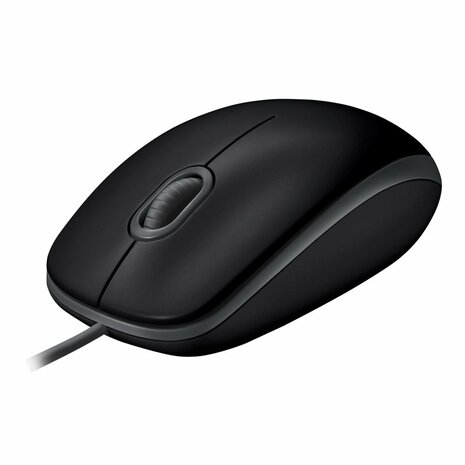 Logitech B110 Silent | Ambidextrous Bedrade Muis | USB-A | 800 DPI | Zwart