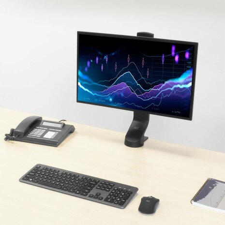 ACT AC8321 | In Hoogte Verstelbare Monitor-bureaubeugel | Tot 32" | Max 8kg | VESA 100x100 | 1 Monitor
