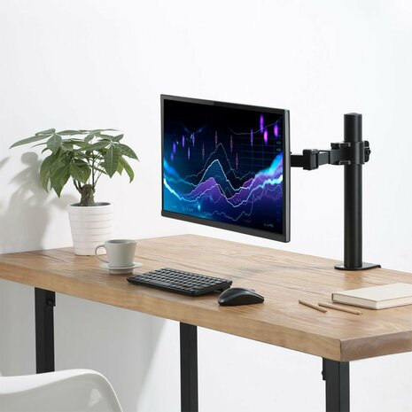 ACT AC8325 | Verstelbare Monitor-bureaubeugel | Tot 32" | Max 12kg | VESA 100x100 | 1 Monitor