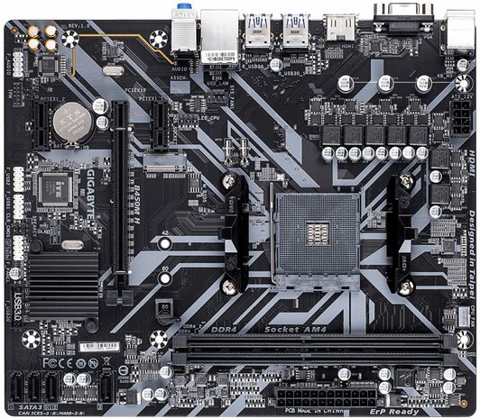 Gigabyte B450M H moederbord AMD B450 Socket AM4 micro ATX