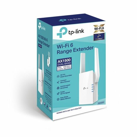 TP-Link RE505X Netwerkzender & -ontvanger Wit 10, 100, 1000 Mbit/s