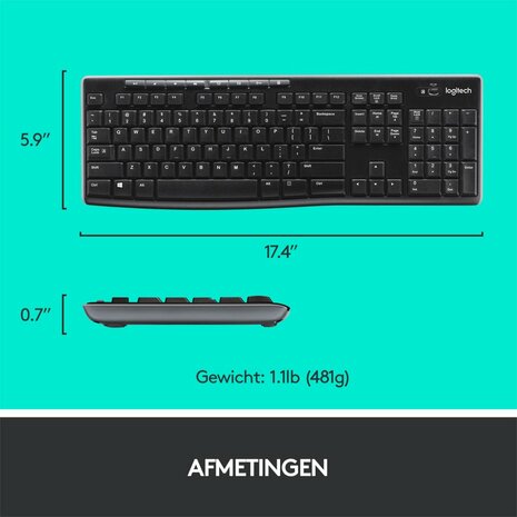 QWERTZ | Logitech MK270 | Draadloze Muis en Toetsenbordcombo | QWERTZ