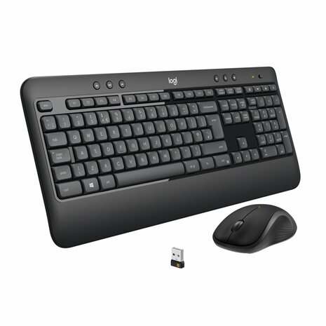 Logitech Advanced MK540 toetsenbord Inclusief muis USB QWERTZ Duits Zwart, Wit