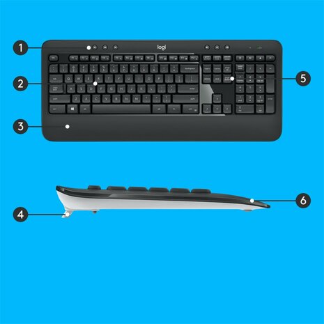QWERTZ | Logitech MK540 Advanced | Draadloze Muis en Toetsenbordcombo | QWERTZ