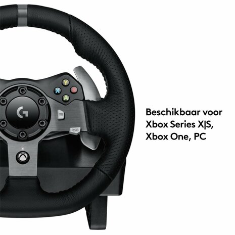 Logitech G G920 Driving Force Zwart USB 2.0 Stuurwiel + pedalen Analoog/digitaal PC, Xbox One, Xbox Series S, Xbox Series X