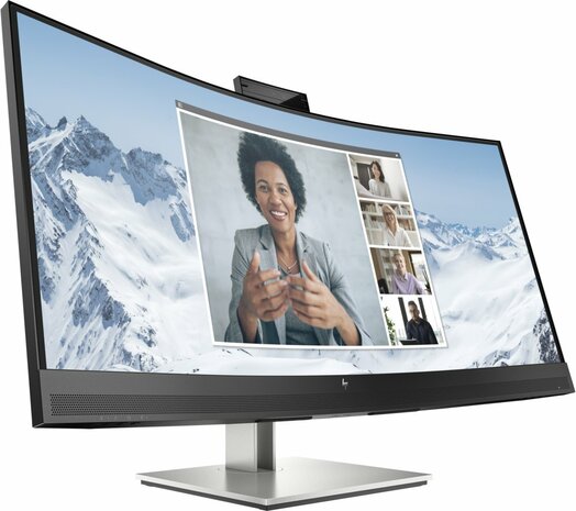 HP E34m G4 34" | 3440x1440 VA | 75Hz | Curved | USB-C | Webcam, Microphone & Speakers | Conferencing Monitor | Ergonomic Design
