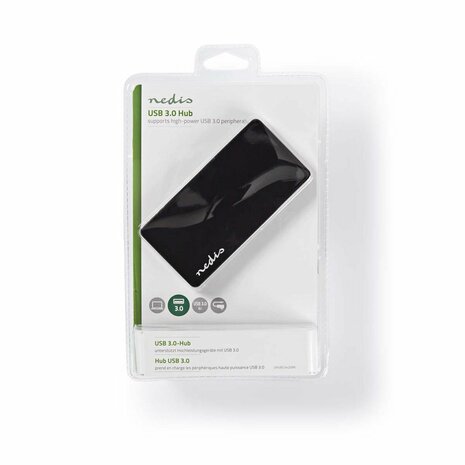 Nedis UHUBU3420BK | Interface Hub USB 3.2 Gen 1 (3.1 Gen 1) Micro-B | Zwart