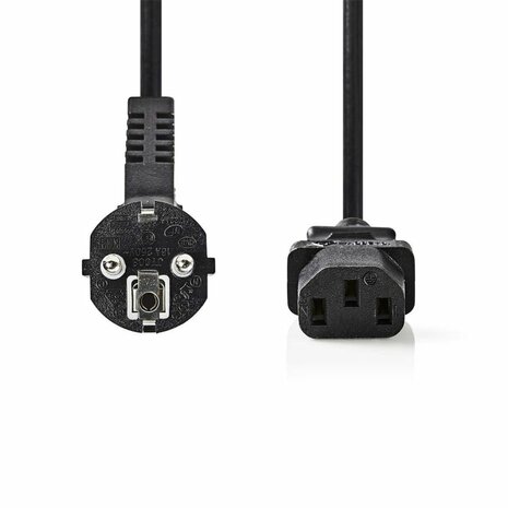 Nedis CEGP10000BK50 | 5 m Stroomkabel | Type F (CEE 7/7) Male naar IEC C13 | Zwart | 10A / 250V | PVC