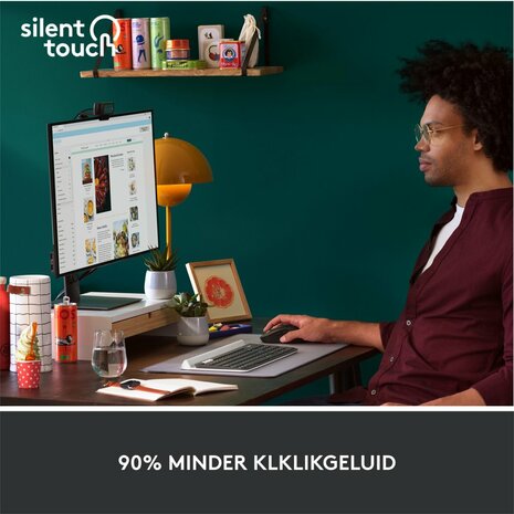 Logitech Signature M650 for Business | Ambidextrous Draadloze Muis | RF-Draadloos + Bluetooth | 4000 DPI | Grafiet