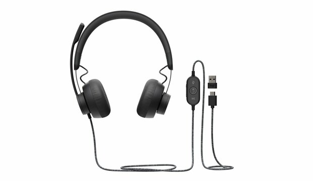 Logitech Zone | Bedraade On-ear Headset | USB-C & USB-A | Grafiet