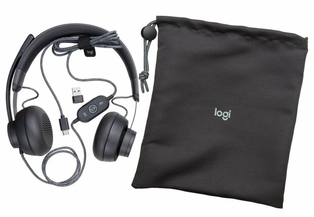 Logitech Zone | Bedraade On-ear Headset | USB-C & USB-A | Grafiet