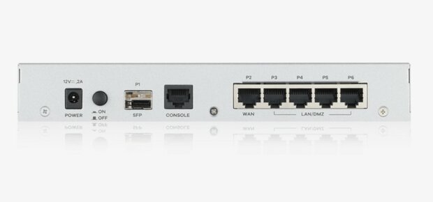 Zyxel USG Flex 100 | Firewall (Hardware) | 900 Mbit/s | 5x Gigabit LAN/WAN | VPN & UTM Beveiliging | Desktopbehuizing