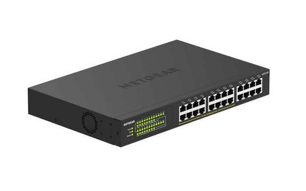 NETGEAR GS324P Unmanaged Gigabit Ethernet (10/100/1000) Power over Ethernet (PoE) 1U Zwart