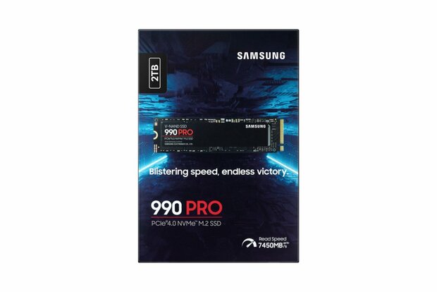 Samsung 990 PRO | 2TB NVMe SSD | M.2 | Gen4 | 7.450MB/s