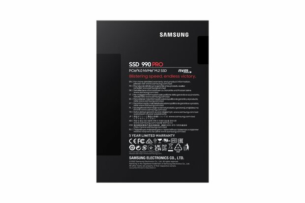 Samsung 990 PRO | 2TB NVMe SSD | M.2 | Gen4 | 7.450MB/s
