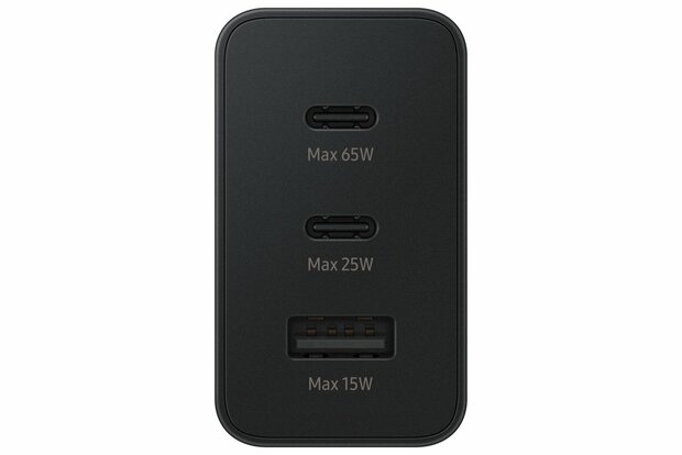 Samsung EP-T6530 | Oplader 65W | 2x USB-C & 1x USB-A | Zwart