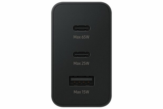 Samsung EP-T6530 | Oplader 65W | 2x USB-C & 1x USB-A | Zwart