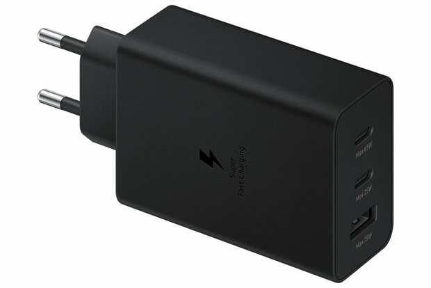 Samsung EP-T6530 | Oplader 65W | 2x USB-C & 1x USB-A | Zwart
