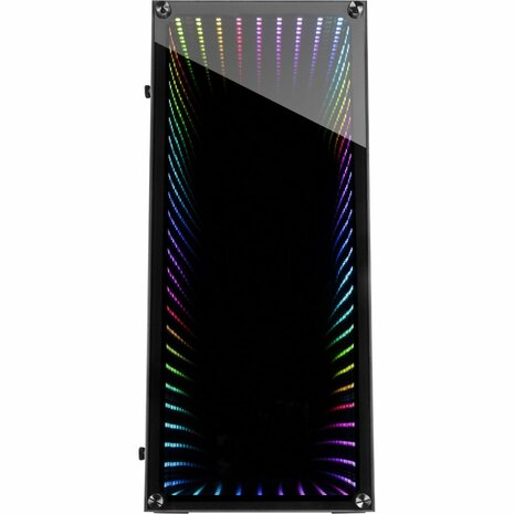 Inter-Tech X-908 Infini2 | Infinity Mirror | Tower Case | USB-C | Zwart
