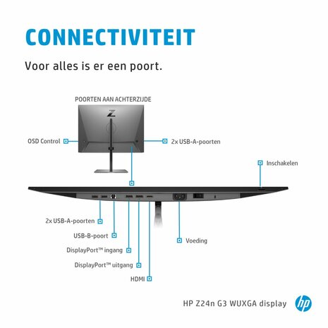 HP Z24n G3 24" | 1920x1200 WUXGA IPS | Edge-Lit LED | 60Hz | Monitor
