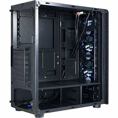 Inter-Tech CXC2 Blue Light | Midi Tower Case | Zwart